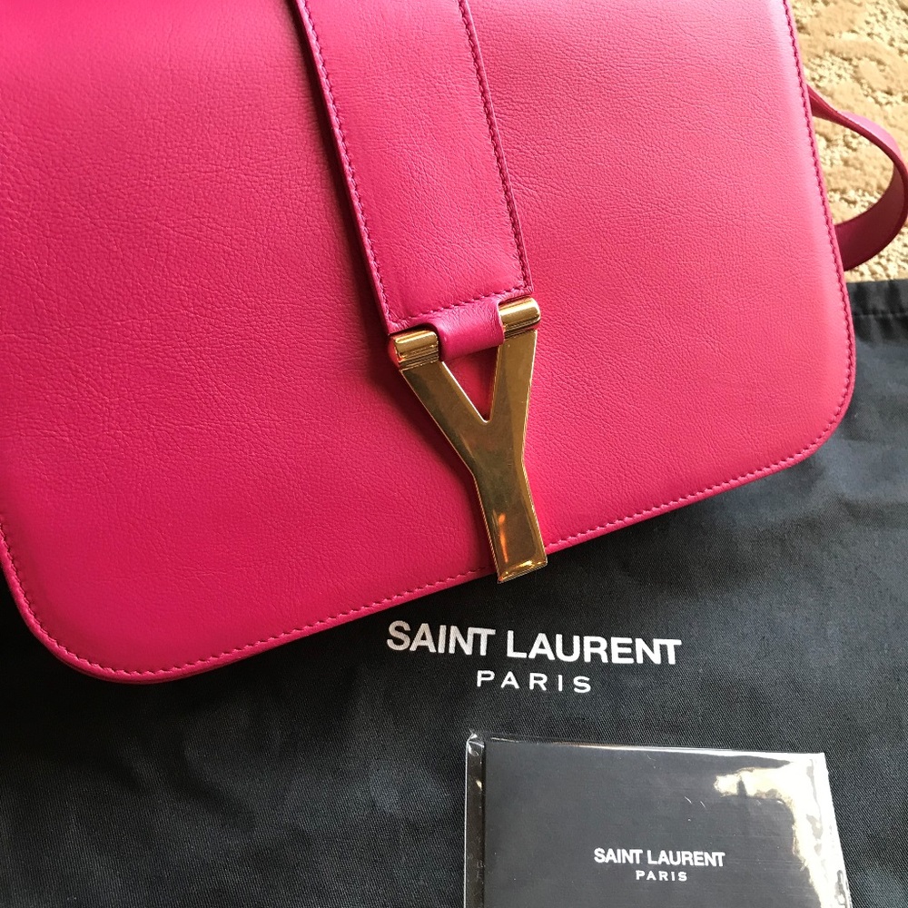 NWT Saint Laurent YSL SAC Ligne Y Shoulder Bag